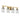 RingBell 24 in. Golden 4-Light Vanity Light with Clear Glass Shades, Modern Iron Metal Bathroom Wall Fixture for Mirror, Ideal for Bathroom and Dressing Table (No Bulbs)