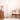 ElaineGlam Stellar Wood Rattan Tube , Gold Brass Metal and White Linen Shade Floor Lamp