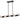 TribuDelicate 10-Light Black Modern Linear Crystal Hanging Lighting Chandelier
